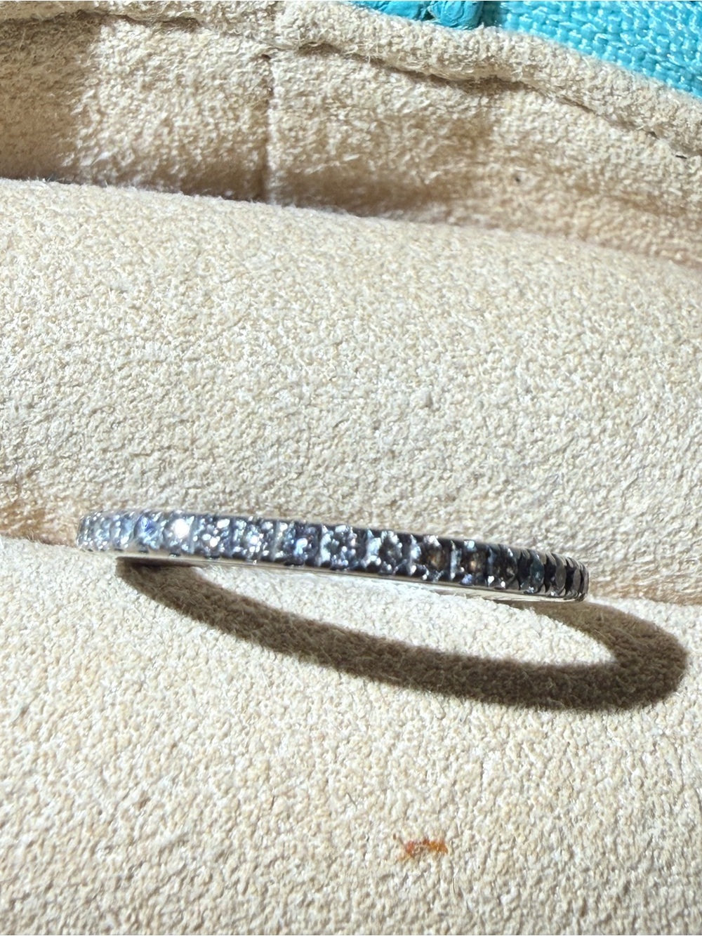 Platinum with diamonds wedding ring